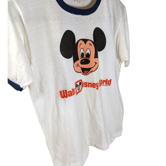 Vintage VTG Tropix Togs Character White Tee Mickey Mouse - Large - Picture 3 of 13